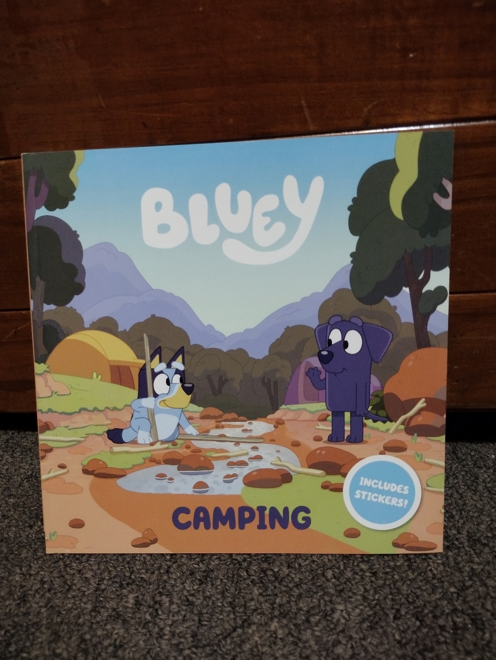 Bluey Camping Sticker/Activity Book Set - Sky Blue & Purple Artwork